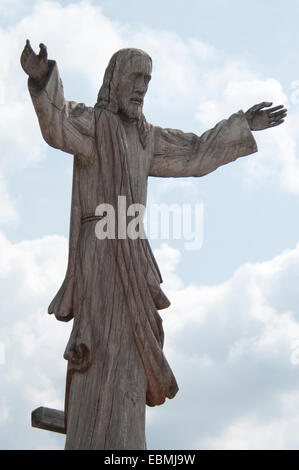 Statua di Cristo sulla Collina delle Croci, Šiauliai, Distretto di Šiauliai comune, Lituania Foto Stock