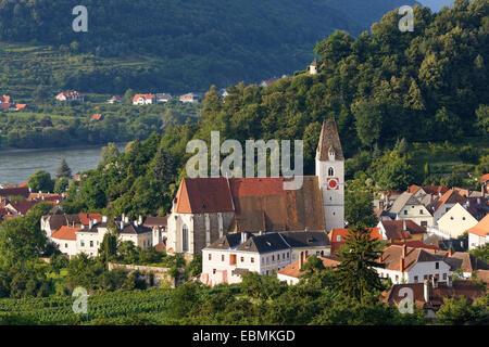 Chiesa parrocchiale di San Maurizio, Spitz an der Donau, Wachau, Waldviertel, Austria Inferiore, Austria Foto Stock