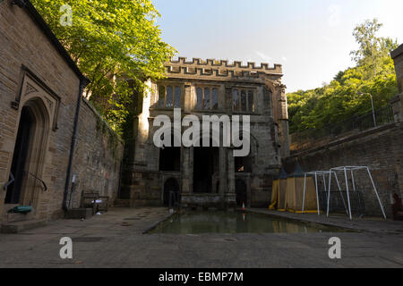 Winefride St o St Winifred's e luogo di pellegrinaggio, Holywell, Flintshire, Galles del Nord, Regno Unito Foto Stock