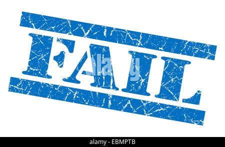 Fail grunge timbro blu Foto Stock