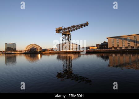 Armadillo, Idro e Finnieston gru Glasgow Scozia Dicembre 2014 Foto Stock