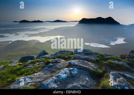 Vista sul Suilven e Cul Mor, Regno Unito, Scozia Foto Stock