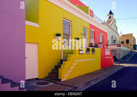 Case colorate di distretto: la malese Bo Kaap, Sud Africa, Western Cape, Città del Capo Foto Stock