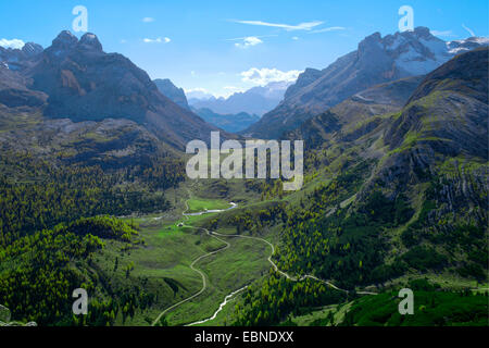 La Valle di Fanes in autunno, Italia, Alto Adige, Dolomiti Foto Stock