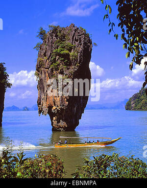 Isola di James Bond, famos rock all'Ao Phang Nga nazionale nel sud della thailandia, tailandia, Ao Phang Nga Parco nazionale Khao Ta-Pu Foto Stock