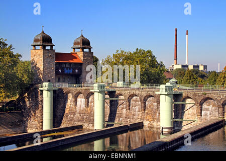 Vecchia barca Henrichenburg lift, in Germania, in Renania settentrionale-Vestfalia, la zona della Ruhr, Waltrop Foto Stock