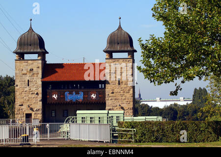 Vecchia barca Henrichenburg lift, in Germania, in Renania settentrionale-Vestfalia, la zona della Ruhr, Waltrop Foto Stock