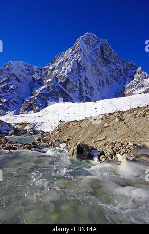 Cholatse (North Face), Nepal, Himalaya, Khumbu Himal Foto Stock