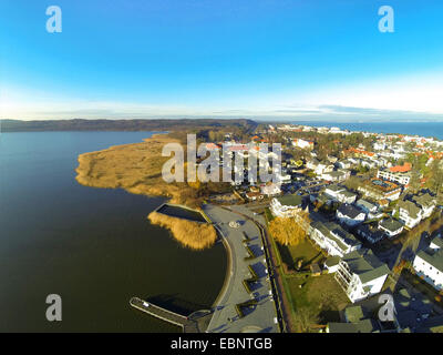 Vista aerea al lago Schmachter vedere e Binz, Germania, Meclemburgo-Pomerania, Ruegen, Ostseebad Binz Foto Stock