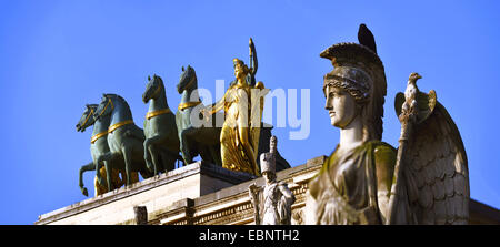 Arc de triomphe chiamato giostra costruita da Napoleone, Francia, Parigi Foto Stock