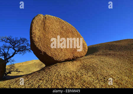 Weirdly roccia a forma di formazione di Spitzkoppe montagna vicino a Windhoek, Namibia, Swakopmund Foto Stock