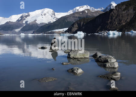 Il Parco Nazionale di Glacier, una vista del lago Onelli. Foto Stock