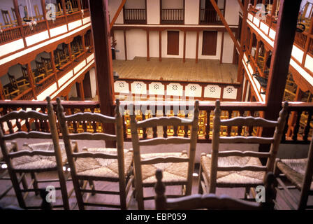 Corral de Comedias (XVI secolo), l'attivo solo Courtyard Theatre in Spagna. Almagro. Ciudad Real Provincia. Spagna Foto Stock