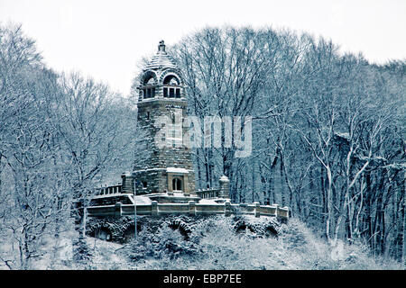 Berger monumento nella neve, in Germania, in Renania settentrionale-Vestfalia, la zona della Ruhr, Witten Foto Stock