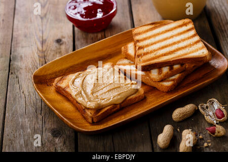 Sandwich al burro di arachidi Foto Stock