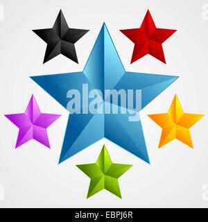 Luminosa stella astratta design. Illustrazione Vettoriale Foto Stock