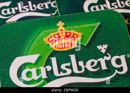 L'INGHILTERRA,Londra - Novembre 11, 2014:La Carlsberg è un produttore di birra danese fondata nel 1847 da J. C. Jacobsen Foto Stock