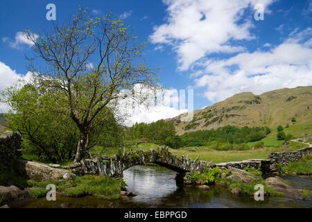 Slater's Bridge, poco Langdale, Parco Nazionale del Distretto dei Laghi, Cumbria, England, Regno Unito, Europa Foto Stock