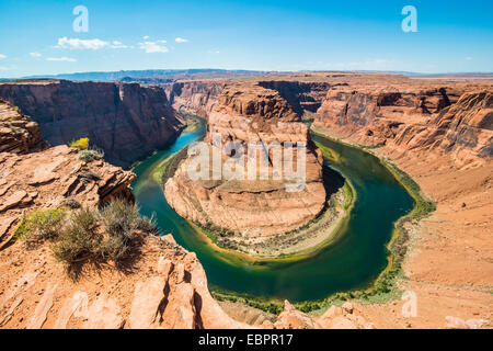 Curva a ferro di cavallo sul fiume Colorado in South Rim, Arizona, Stati Uniti d'America, America del Nord Foto Stock