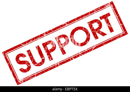 Supporto quadrato rosso timbro Foto Stock