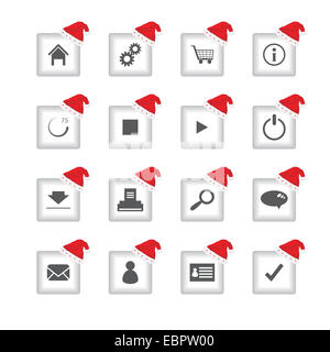 Appartamento speciale interfaccia utente con icone di Natale design per il web e applicazioni per dispositivi mobili Foto Stock
