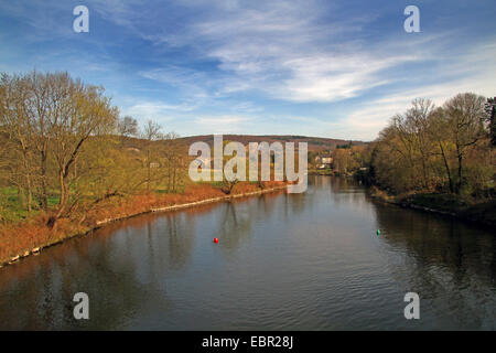 Valle della Ruhr in primavera, in Germania, in Renania settentrionale-Vestfalia, la zona della Ruhr, Witten Foto Stock