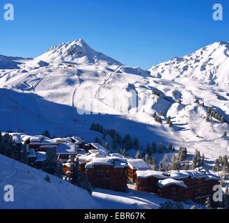 Stazione de Belle Plagne, SavoieThe stazione sciistica di La Plagne, Francia, Savoie, La Plagne Foto Stock