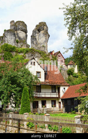 Paesaggio di Tüchersfeld in Franconia svizzera Foto Stock