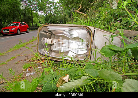 Distrutto via la luce dopo la tempesta davanti a Ela 2014-06-09, in Germania, in Renania settentrionale-Vestfalia, la zona della Ruhr, Essen Foto Stock