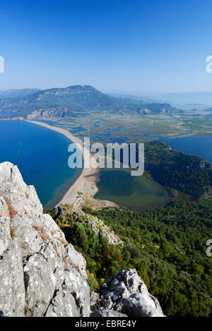 Lago Koeycegiz e Dalyan river delta, Turchia, Lycia, Dalyan, Mugla Foto Stock