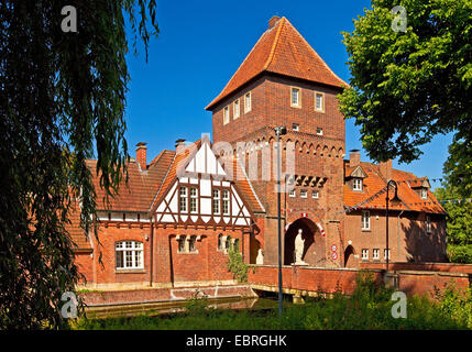 Città medievale Walkenbrueckentor gate, in Germania, in Renania settentrionale-Vestfalia, Coesfeld Foto Stock