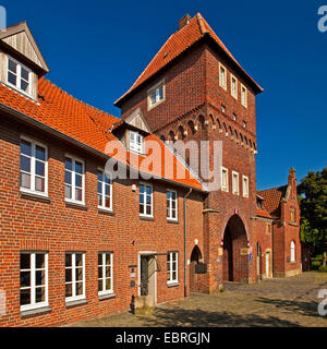 Città medievale Walkenbrueckentor gate, in Germania, in Renania settentrionale-Vestfalia, Coesfeld Foto Stock