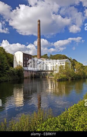 Horster Muehle centrale idroelettrica al fiume Ruhr, in Germania, in Renania settentrionale-Vestfalia, la zona della Ruhr, Essen Foto Stock