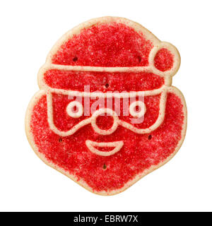 Santa Cookie di zucchero con un pizzico. Foto Stock