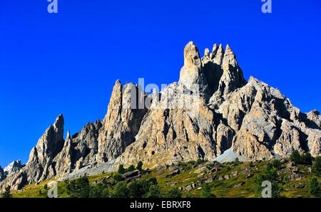 A Pointe des Cerces nel Cerces montagne vicino a Briancon, Francia, Savoie , Hautes-Alpes, Briancon Valloire Foto Stock