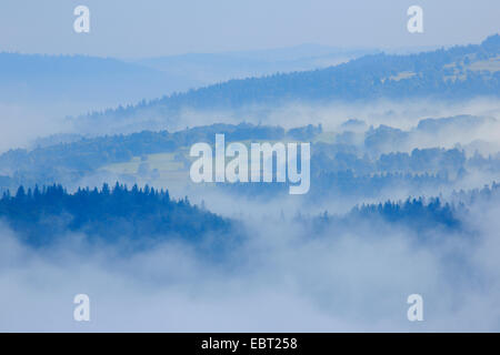 NeuchÔtel Jura con Chasseral, vista da Creux du Van, Svizzera, Neuchâtel Foto Stock