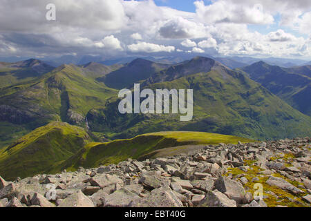 Vista da Ben Nevis per Marmores, Regno Unito, Scozia, Highlands Foto Stock