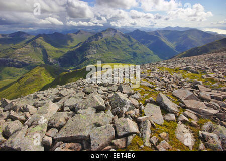 Vista da Ben Nevis per Marmores, Regno Unito, Scozia, Highlands Foto Stock