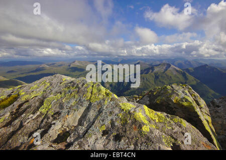 Vista da Ben Nevis per Marmores, Regno Unito, Scozia, Highlands Foto Stock