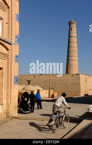 Nella città hitoric Ichan Qala, Chiwa, Uzbekistan, Asia Foto Stock