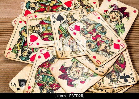 Vecchie carte di joker della metà del secolo scorso Foto Stock