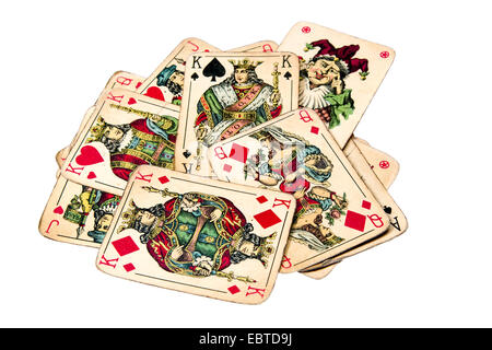 Vecchie carte di joker della metà del secolo scorso Foto Stock