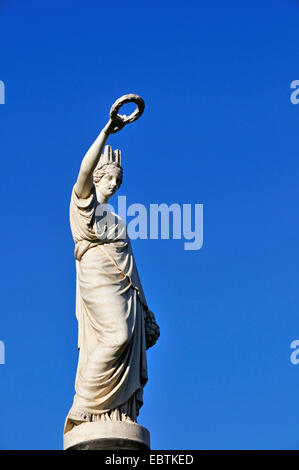 Scultura di Victoria a Place Rouppe, Rouppeplaat, il Belgio, Bruxelles Foto Stock