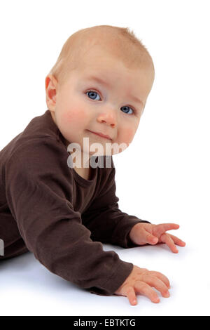 Baby guardando verso la telecamera Foto Stock