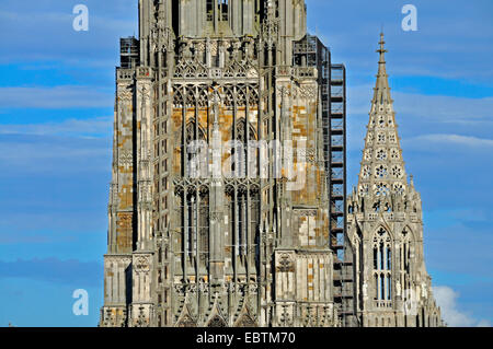 Ulm Minster, chiesa più alte del mondo, dettaglio, GERMANIA Baden-Wuerttemberg, Ulm Foto Stock