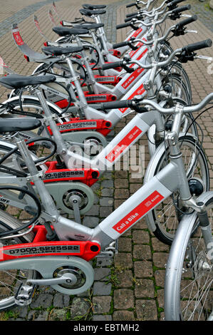 Noleggio di biciclette di Deutsche Bahn AG, Germania, Colonia Foto Stock