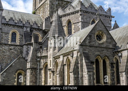 La cattedrale di Christ Church, Dublino, è il vecchio della città capitale di due cattedrali medievali. Foto Stock