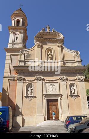 La chiesa (St-Michel-Archange), Menton, Cote d'Azur, in Francia Foto Stock