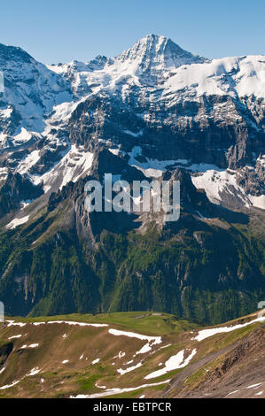 Massiccio Jungfrau da Schilthorn picco, Svizzera, Oberland bernese Foto Stock