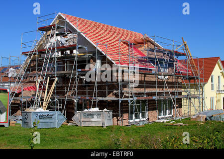 Nuova costruzione di un case famiglia, in Germania, in Renania settentrionale-Vestfalia, Gruiten/Haan Foto Stock